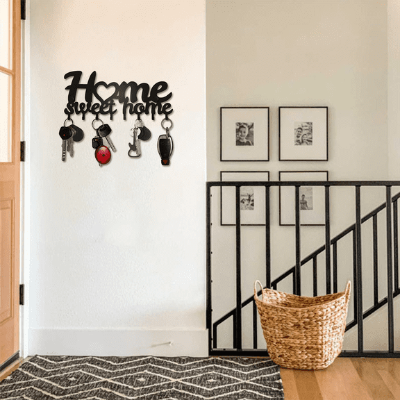 HELLOYOUNG10.11- Inch HOME Retro Iron Art Hook Panel Multi Hook Storage Metal Wall Hanging Perfect for Storage Room/Bedroom Create Vintage Home Vibe