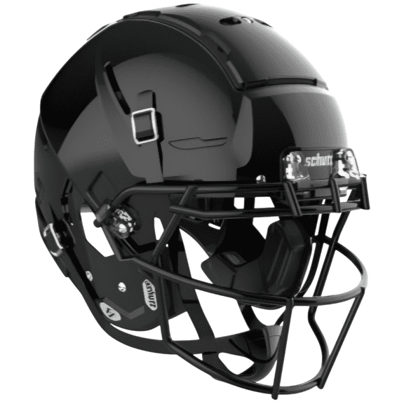 Schutt F7 LX1 Youth Football Helmet with Attached Facemask, Size Youth Medium, Black