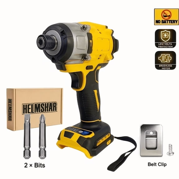 HELMSHAR Brushless Cordless Impact Driver with High Torque for 20V MAX Battery, Suitable for DIY and Home Use, Tool Only