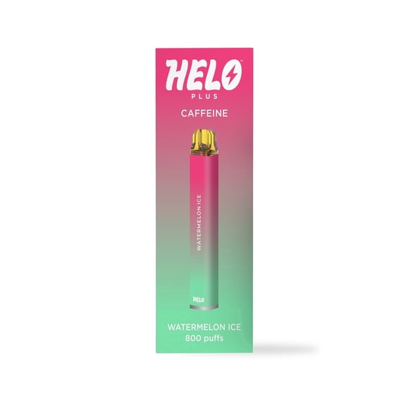HELO Plus Caffeine Diffuser, Watermelon Ice - 800 Puffs | 0% Nicotine, Vegan, Sugar-Free, Gluten-Free Aromatherapy