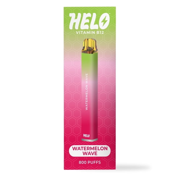 HELO Vitamin B12 Diffuser, Watermelon Wave - 800 puffs | 0% Nicotine, Gluten-Free, Sugar-Free Aromatherapy