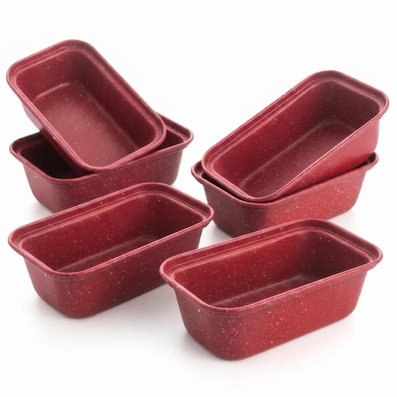 Bakdcore Non-Stick Carbon Steel Mini-Loaf Pans, Bread Pans for Homemade Bread, Loaf Pan for Family Parties(6 Pack)