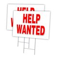 thumbnail image 1 of HELP WANTED 2 Pack Of 12" x 16" Yard Sign & Stake | Advertise Your Business | Stake Included Image On Both Sides | Made in The USA, 1 of 3
