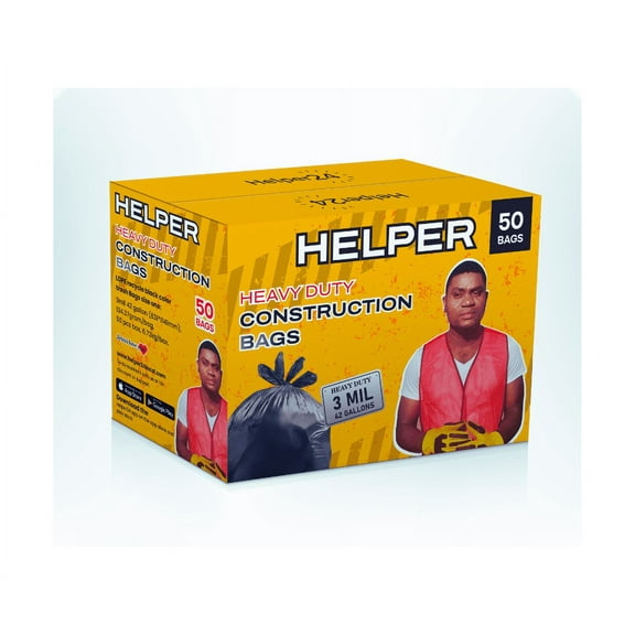 HELPER, Heavy Duty, 42 Gallon Contractor Trash Bags