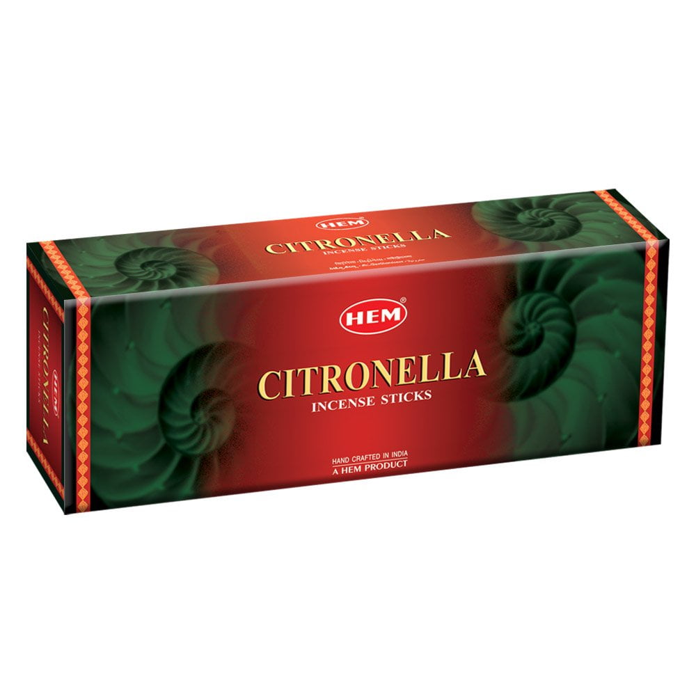 HEM Citronella Incense Sticks - Original HEM Incense Hand-Rolled in India Fine Scented Incense