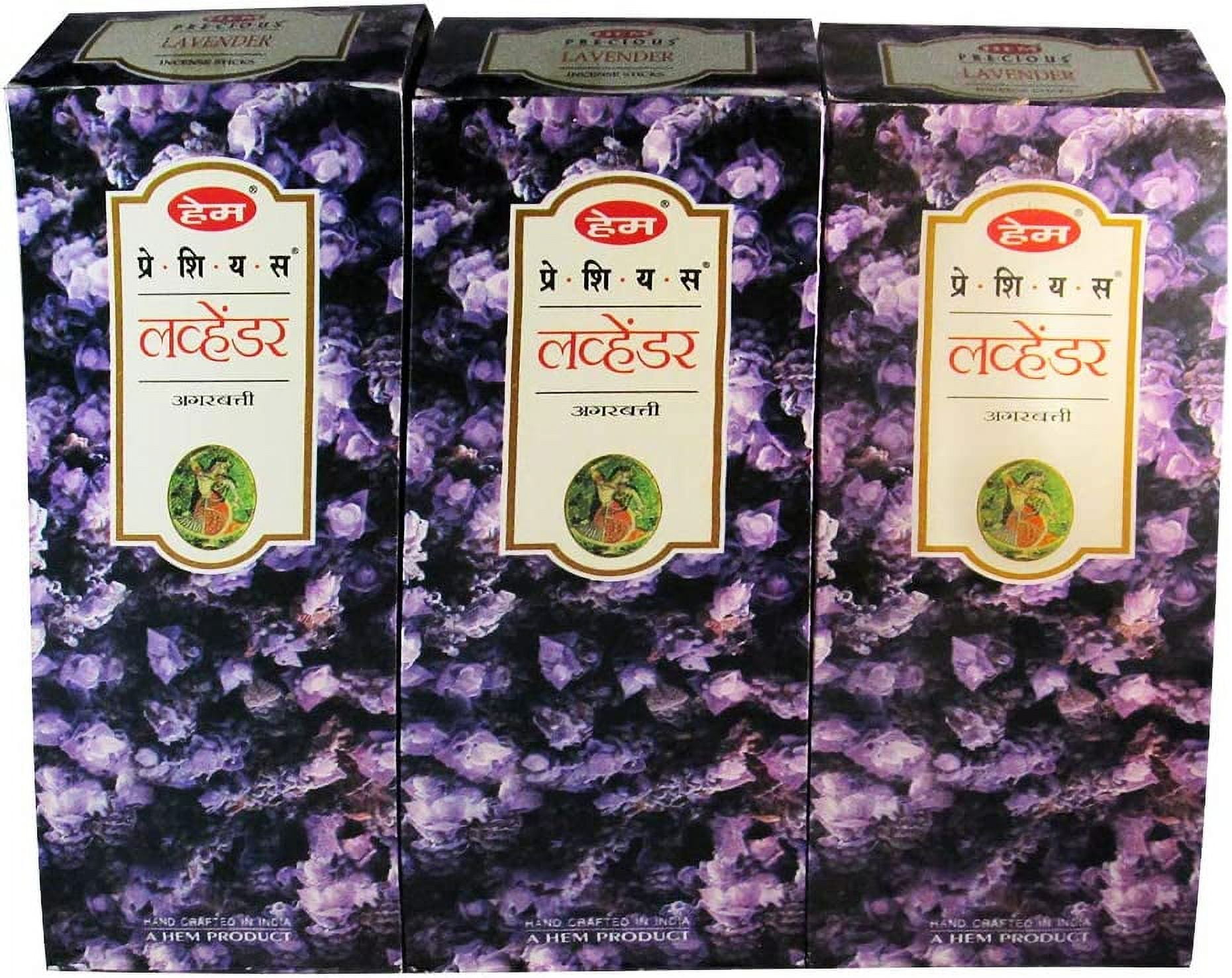 HEM Precious Lavender Bulk 360 Sticks Incense, 3 Boxes - (360 sticks bulk per order)