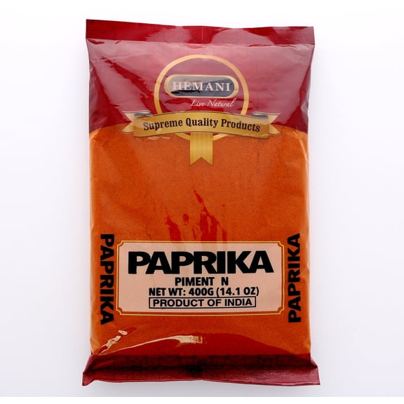 HEMANI All-Natural Paprika - Traditional Indian Spice - 400g (14.1 OZ) - Vegan - Great for Cooking -Gluten Friendly - NON-GMO - No Fillers - No Color - Indian Origin