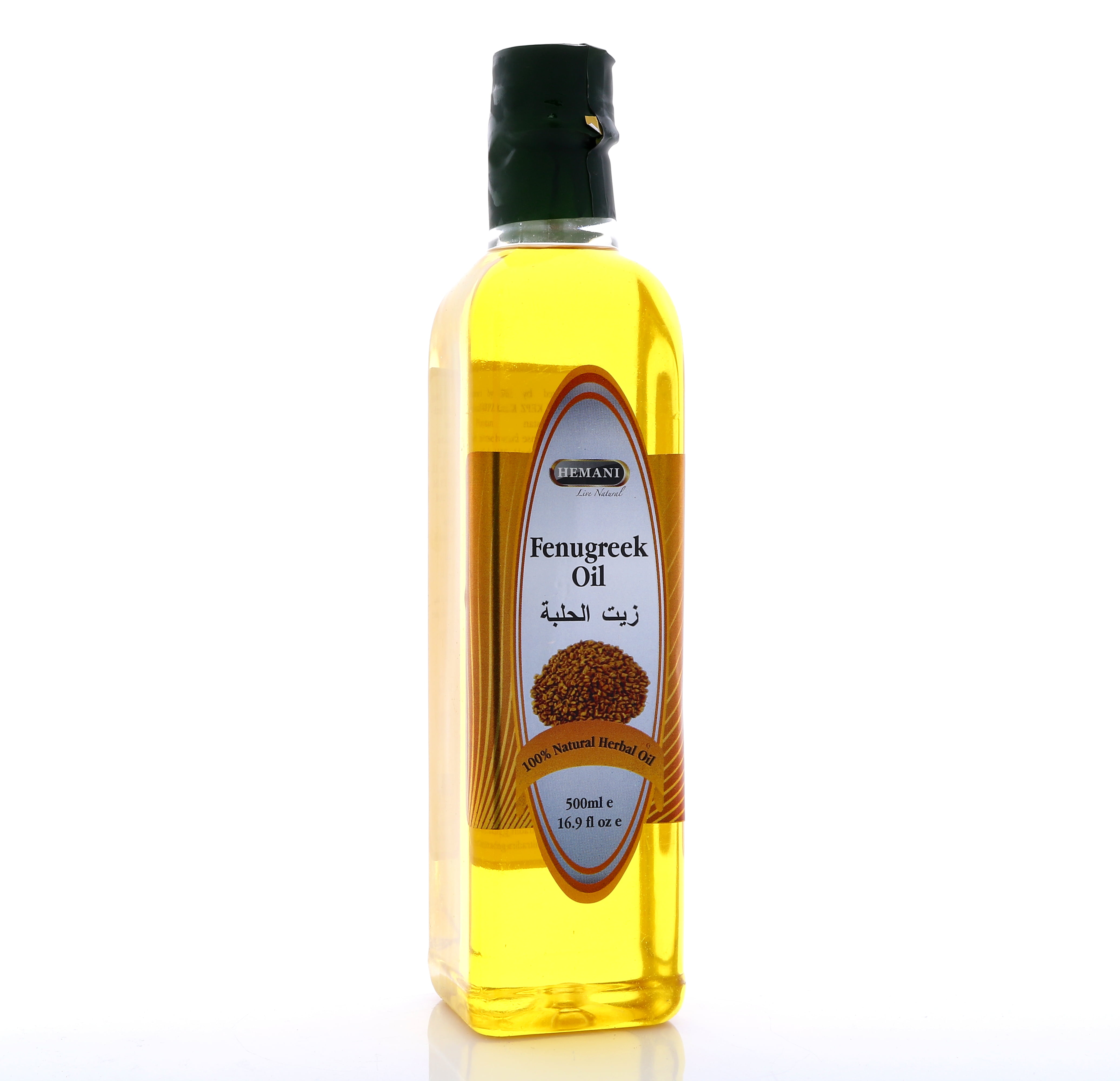 HEMANI Fenugreek Oil 500ML (16.9 fl oz) (Trigonella foenum) 100 Pure