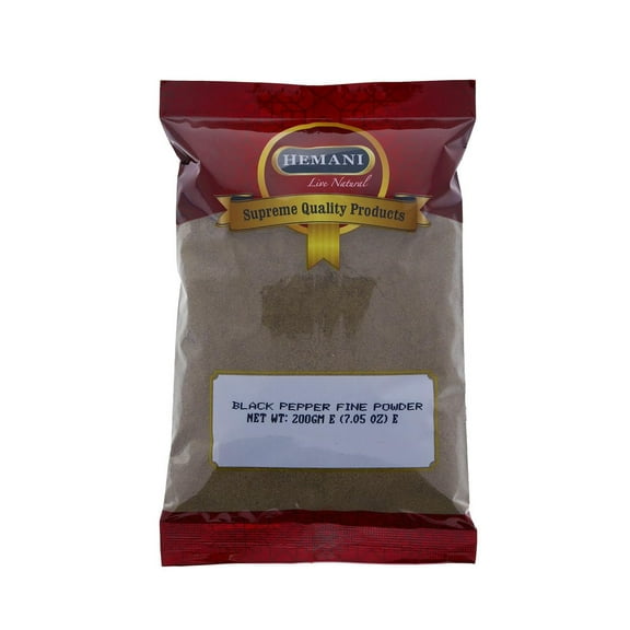 HEMANI Finely Grounded Black Pepper Powder 200g (7.1 OZ) - Product of India
