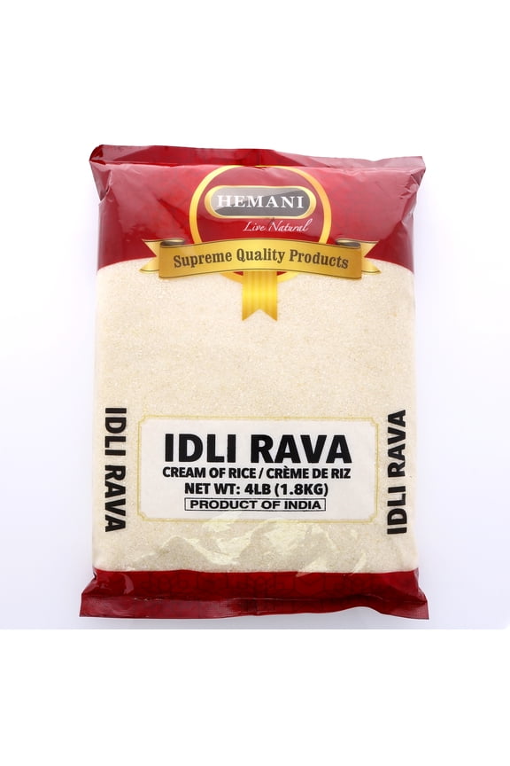 Freshly Milled Idli Rava Flour - 4LB (1.8KG) - 100% Natural, Vegan & Gluten Free Flour - Indian Origin - Delicious to use in Idlis, Hot Cereals, Gluten Free Pastries & Rice Flour Cakes.