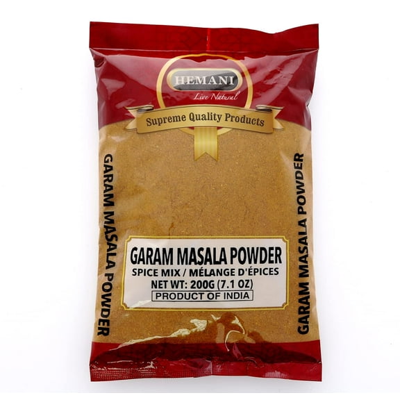 HEMANI Garam Masala 8 Spice Blend - 200g (7.1 OZ) All Natural - Supreme Quality - Gluten Free Ingredients - No Salt - No Color - NON-GMO - Vegan
