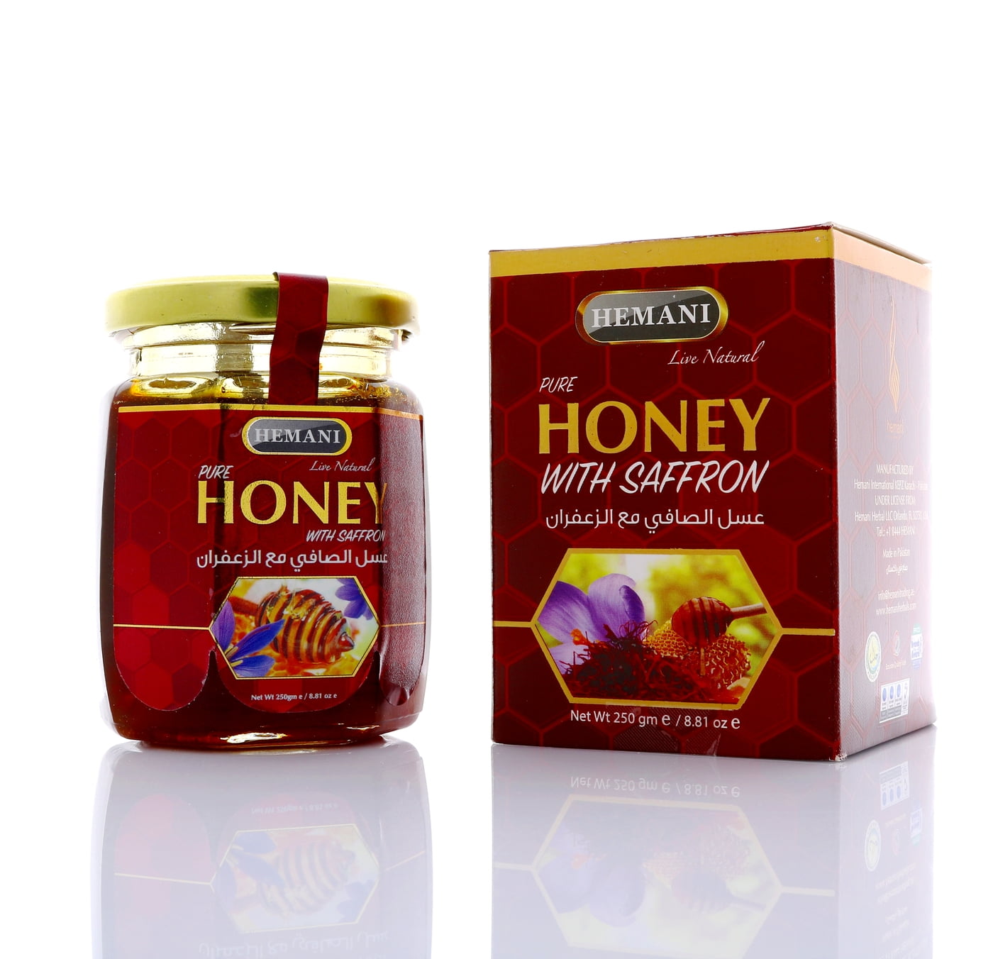 HEMANI Honey with Saffron 250g - With Real Saffron Threads