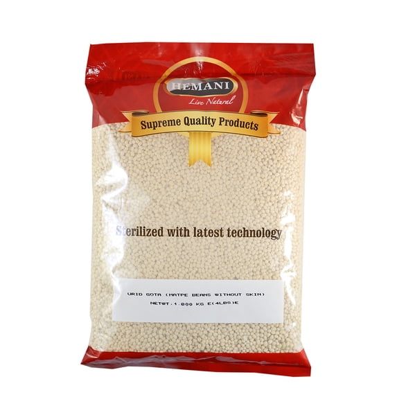 HEMANI Hulled Matpe Bean - White Gram - Urad Gota 2LB