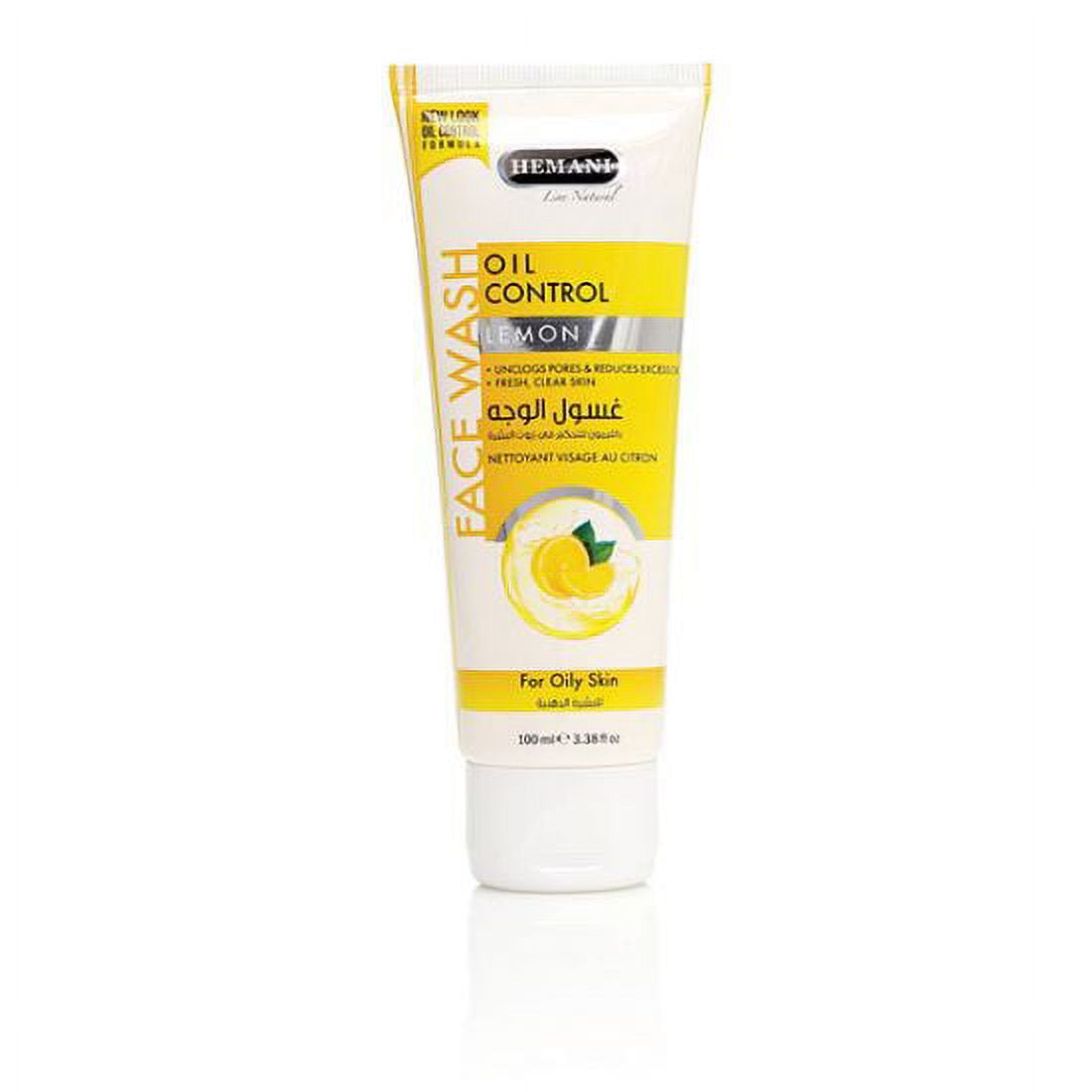 HEMANI New Face Wash for Oily Skin 100mL (3.4 OZ) with Lemon Extract