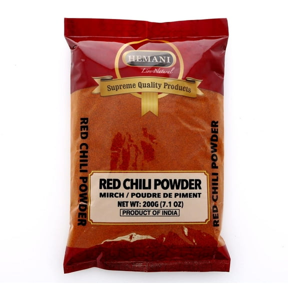 HEMANI Red Chilli Powder - Indian Spice 200G (7 OZ) - Gluten Free - NON-GMO - Vegan - No Color Added - No Salt or fillers - Indian Origin