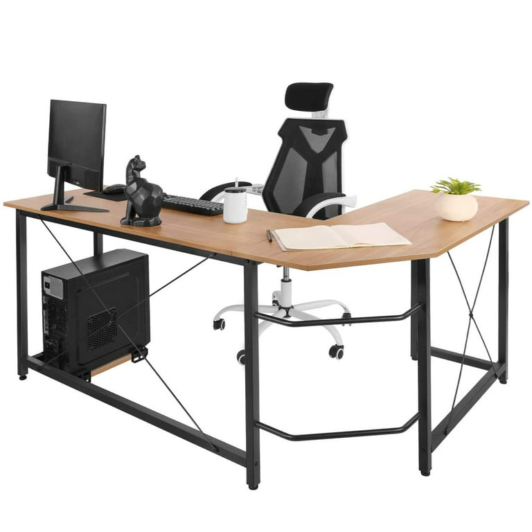 Buy KANGMOON Computer Desk Home Office Desks with Shelf, 40'' Student Study Desktop  Desk Laptop Table Modern PC Workstation Dormitory Study Desk with Bottom  Storage Shelves and Drawer Online at desertcartIsrael