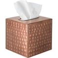 thumbnail image 1 of HEMDRE Metal Tissue Box Cover,Decorative Hand Hammered Tissue Box, Rust-Resistant Tissue Box for Office & Bathroom, 1 of 5