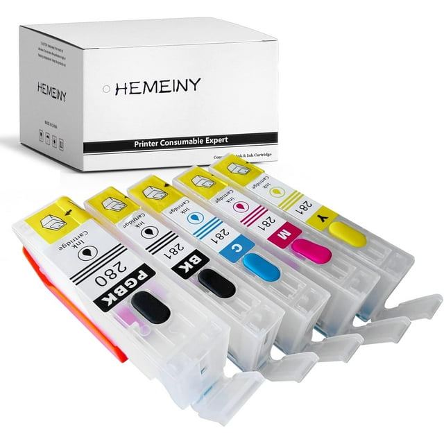 HEMEINY PGI280XXL CLI281XXL Empty Refillable Ink Cartridges