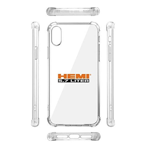 HEMI 5.7 Liter iPhone X Clear TPU Shockproof Cell Phone Case Jeep RAM