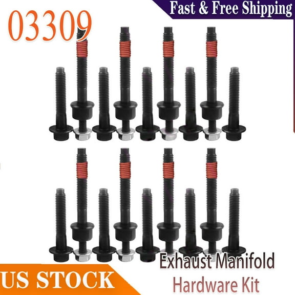 HEMI EXHAUST MANIFOLD BOLT SET FOR CHRYSLER DODGE 09-13 RAM 1500 2500 3500 5.7L