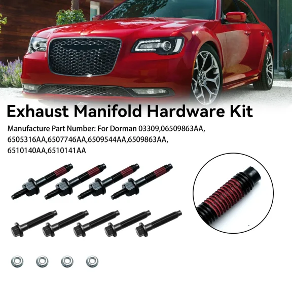 HEMI EXHAUST MANIFOLD BOLTS KIT FOR CHRYSLER DODGE 09-13 RAM 1500 2500 3500 5.7L