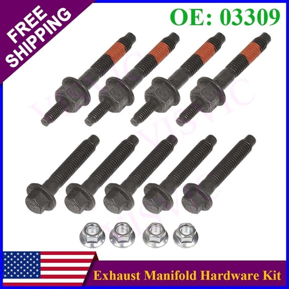 HEMI EXHAUST MANIFOLD BOLTS KIT FOR CHRYSLER DODGE 09-13 RAM 1500/2500/3500 5.7