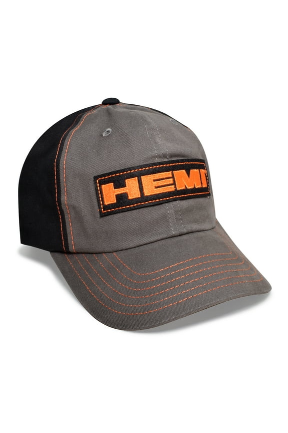 HEMI Logo Gray and Black Sports Baseball Hat for Dodge Jeep RAM