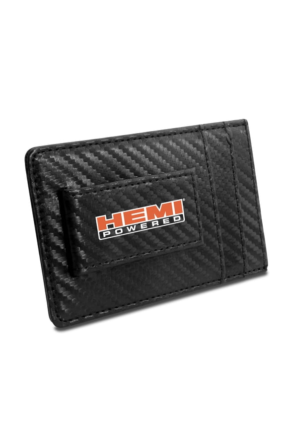 HEMI Powered Black Carbon Fiber RFID Card Holder Wallet