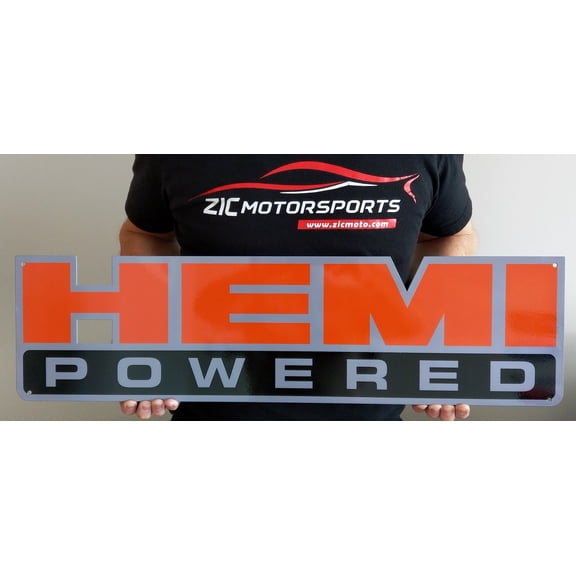 HEMI Powered Metal Sign