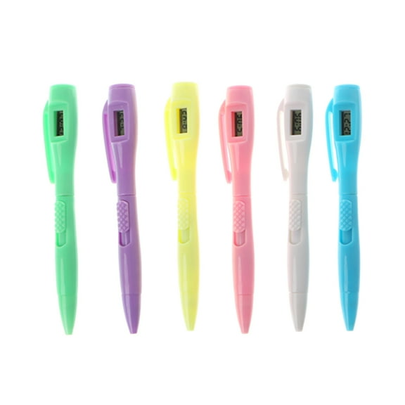 HEMLBOYW 1Pcs point Pen with Digital Clock Electronic Clock Pen Exam Pens Watch Pen Plastic