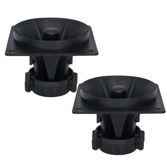 HEMLBOYW 1pair 3Inch Square Horn Tweeter Piezoelectric Ceramic Speakers 4-8Ohm 75-150W Buzzers Treble Durability ABS Construction