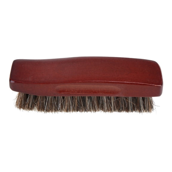 HEMLBOYW 1pc Professional Handle Horse Hair Bristle Boot Shoes Shine Buffing Brush Plastic