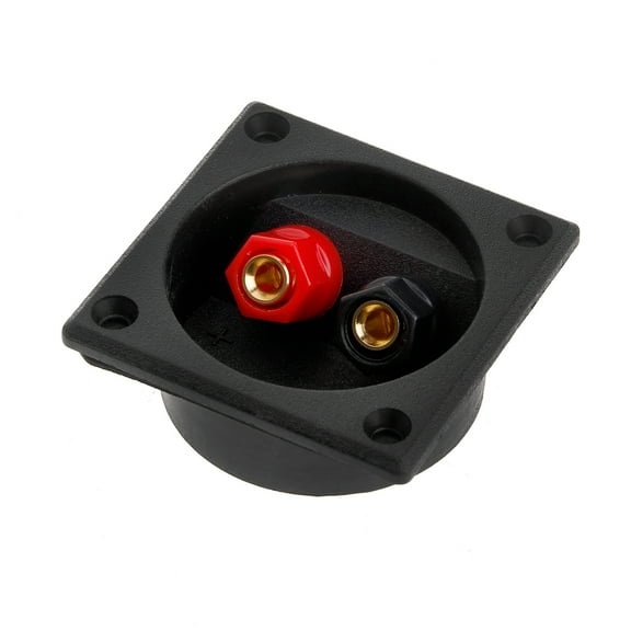 HEMLBOYW 2-Way Box Rear Back Panel Binding Post Subwoofer Square Spring Cup Connector Replacement ABS