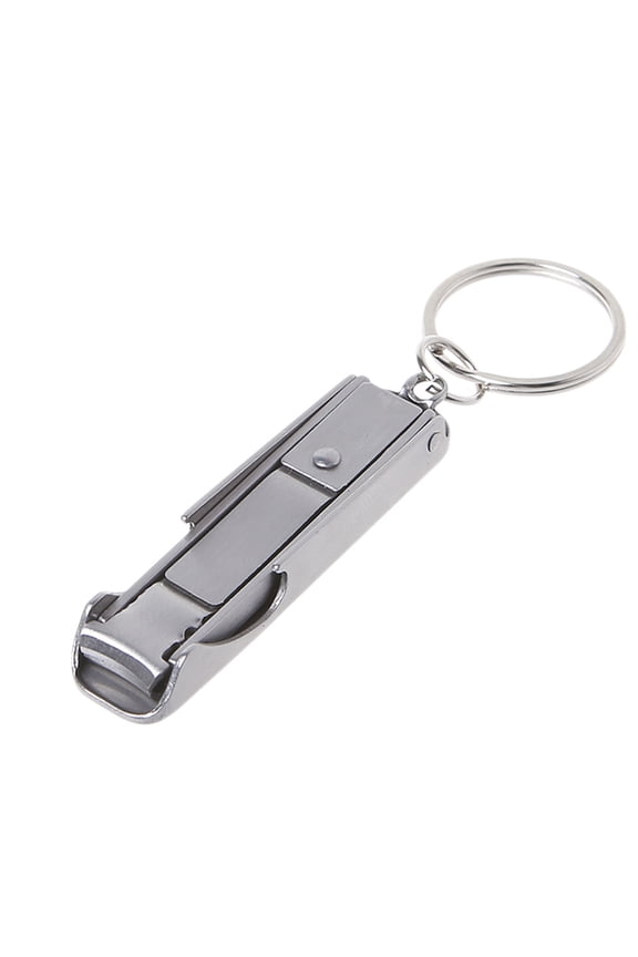 2 in 1 Cutter Bottle Opener, Stainless Foldable for Key Ring Cutter Clipper Pocket Tool ith Keychain Stainless Steel