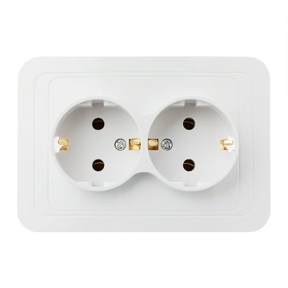HEMLBOYW 220V/16A 118x80mm EU Double Ground Socket Household Industrial Power Outlet