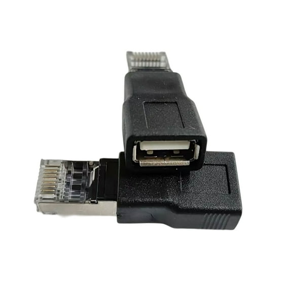 HEMLBOYW 2Pc USB to RJ45 Ethernet Adapter USB Female to RJ45 Male NetworkingDongle for Laptop Routers 100Mbps Reliable Networking