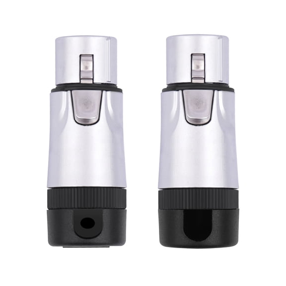 HEMLBOYW 2PCS Gold Plated 3Pin Mic Solder Connectors for Microphone Auditory Sockets With High Conductivity