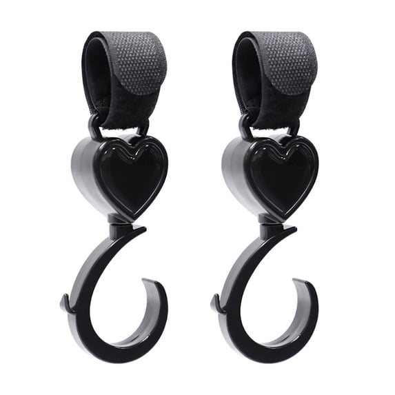 HEMLBOYW 2pcs Stroller Hook Stroller Bag Hook - Hooks 360Degree Rotating Pram Shopping Hooks Stroller Hanger Hooks ABS