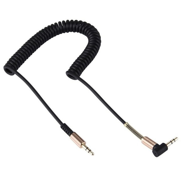 HEMLBOYW 3.5mm Elbow Spring Expansion Sound Adapter 3.5mm to 3.5mm Male Plug Sound Cable Flexible Spring Cable AUXs Line