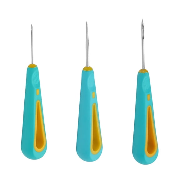 HEMLBOYW 3x/Set Round Hole Cone Hand Drills Practical Punch Needle Candle Wick Tool Easy to Use for Silicone Mould Making ABS
