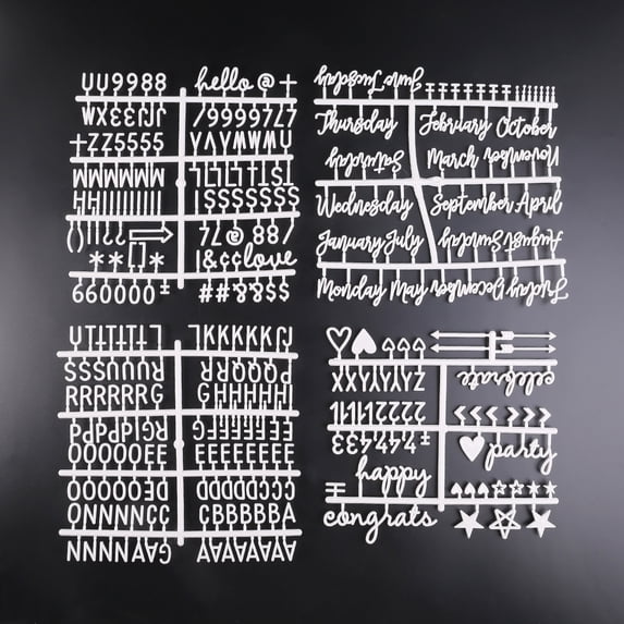 HEMLBOYW 4 Pieces Characters for Felt Letter Board Symbols sfor Changeable Felt Letter Boards s Holiday PP