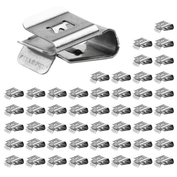 HEMLBOYW 50 Pcs Solar Panel Wire Clip Stainless Steel Cable Clips kit Module Wire Management 90 Degree Fixed Wire Clip Stainless Steel