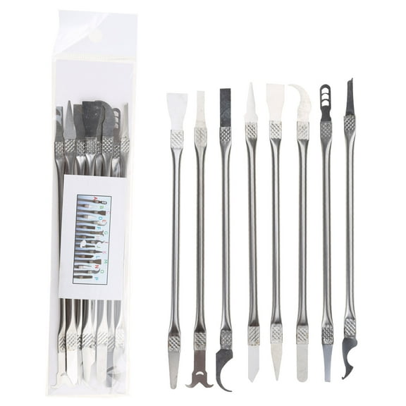 HEMLBOYW 8 Pieces Remove the CPU Prying Knife Disassemble the Electronic Parts of the Computer and Mobile Phone Repair Tool Set Metal