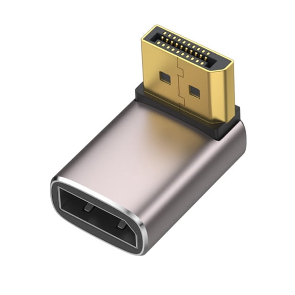 HEMLBOYW 8K DisplayPort 1.4 Adapter 90 Degree Right Angled Male to Female Vertical Connectors Converter L Shape Extender