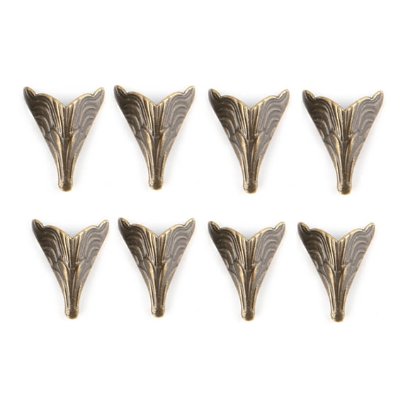 HEMLBOYW 8PCS 20x26mm Antique Corner Protectors Bronze Tone for Case Box Corners For Zinc Alloy