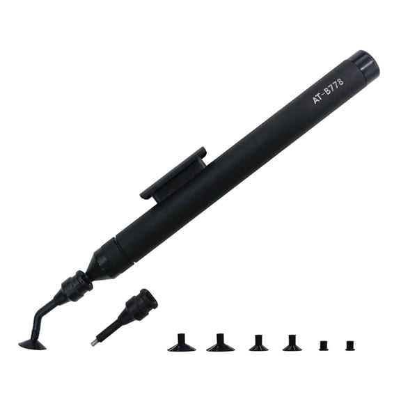 HEMLBOYW AT-B778 Antistatic Manual Vacuum Suction Pen IC Pickup Tool and Lens Suction Cup Pick Up Pen Sucker with Disc Nozzle Plastic