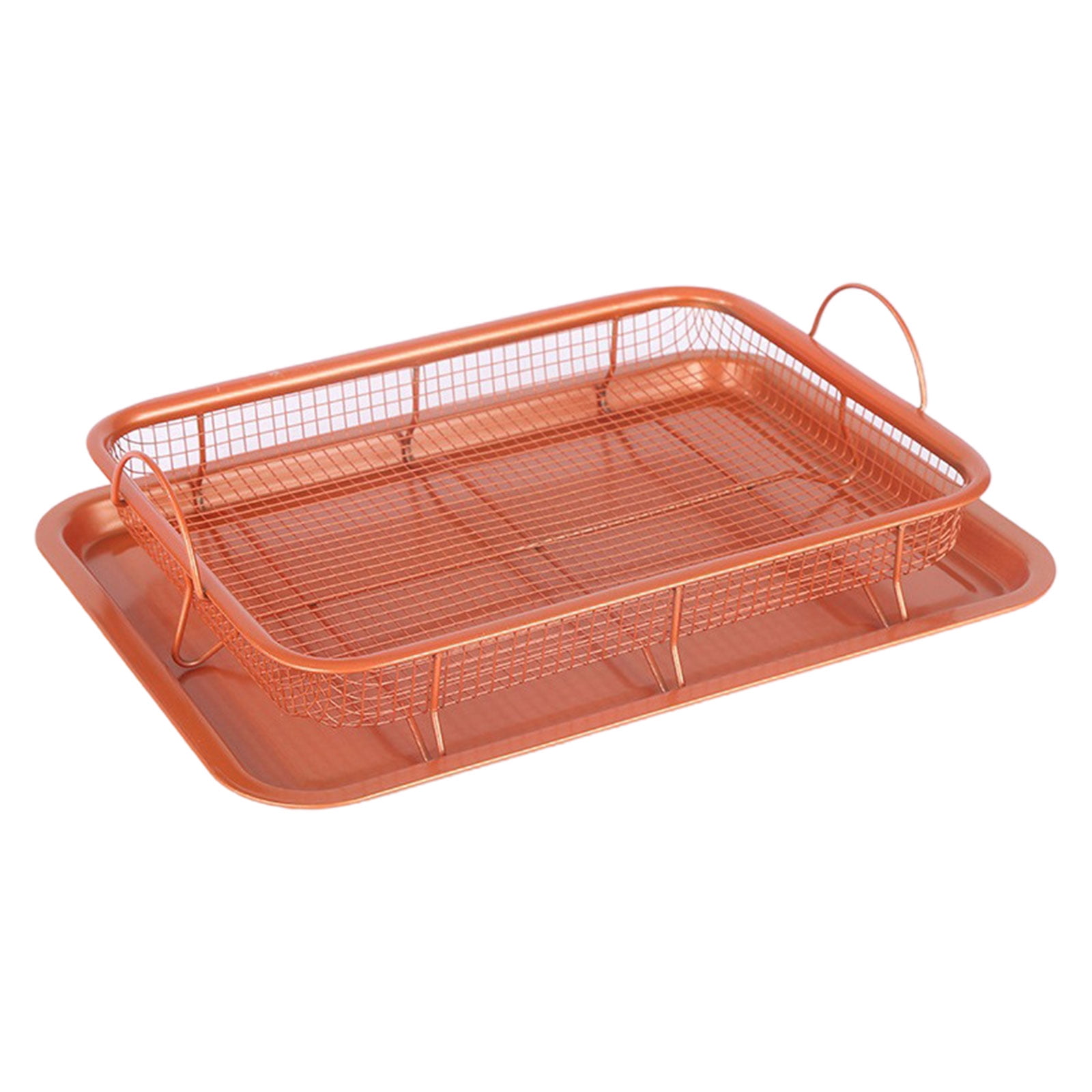 HEMLBOYW Air Basket For Oven Stainless Steel Air Tray Nonstick Metal Crisper Tray For Oven Baking Crispy