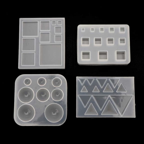 HEMLBOYW All Size Square Round for Geometric Resin Silicone Mold Jewelry Too