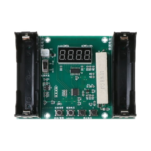 HEMLBOYW Battery Capacity Tester for 18650 Lithium Discharge Energy Testing Meter Circuit Board Electronic Components Electronic Component