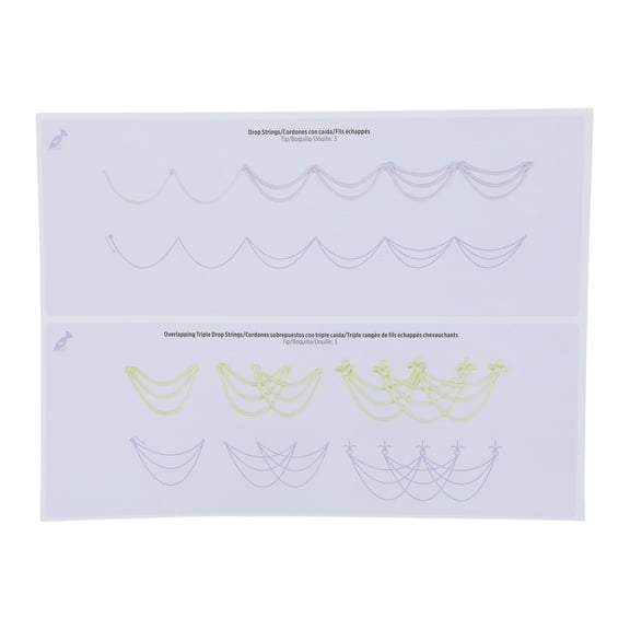 HEMLBOYW Cake Icing Piping Drawing Board Template Paper Practice Cardboard